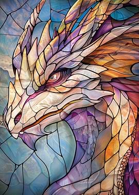 Dragon Retro Gold Glass