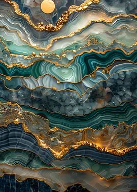 Golden Agate Waves
