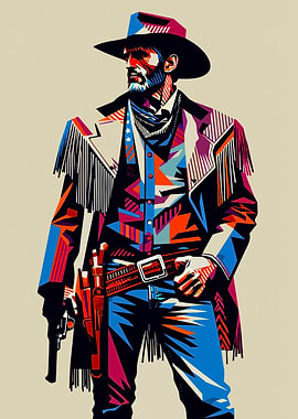 cowboy wpap pop art