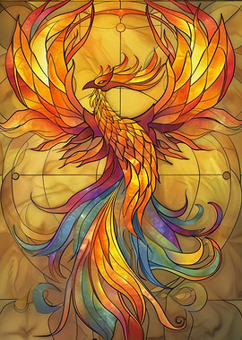 Phoenix Retro Gold Glass