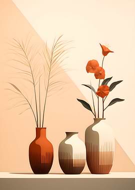 Terracotta Pots Poster