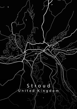 Stroud City Map black