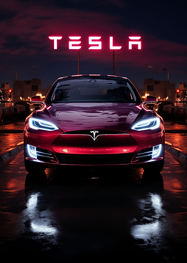 Car Tesla Neon model Top 4