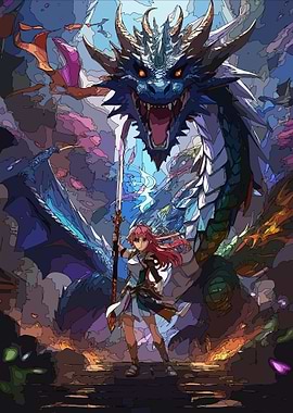 The girl and her dragon