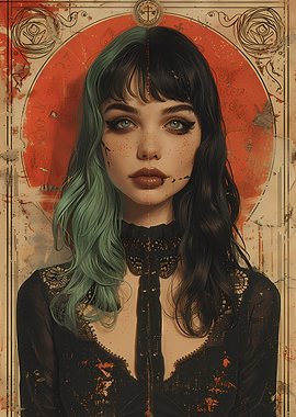 Young Goth Girl Poster