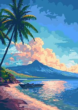 Bali Pixel Art