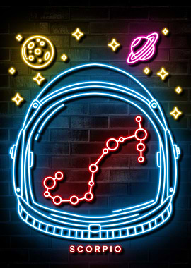 SCORPIO NEON SIGN ART