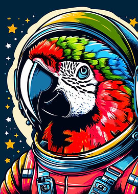 parrot astronaut wpap
