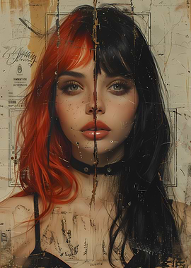 Vintage Young Goth Girl