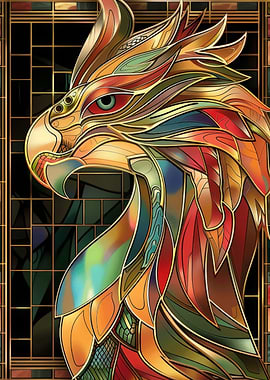 Phoenix Retro Gold Glass