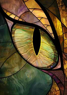 Eye Retro Gold Glass