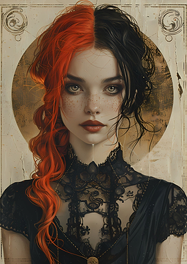 Goth Girl with Freckles