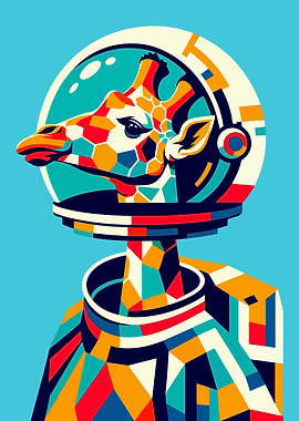 giraffe astronaut wpap fun