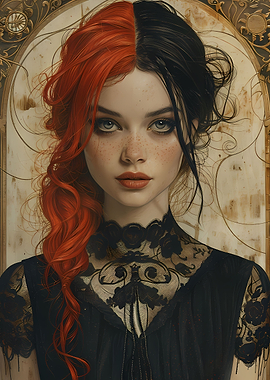 Red Haired Goth Girl