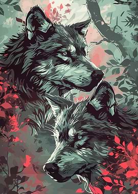 Wolf Colorful Animal