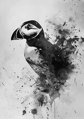 Atlantic Puffin Watercolor