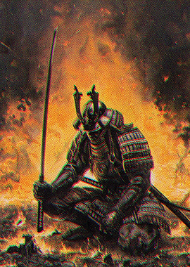 Retro Fire Samurai