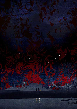 Magical Japanese night sky