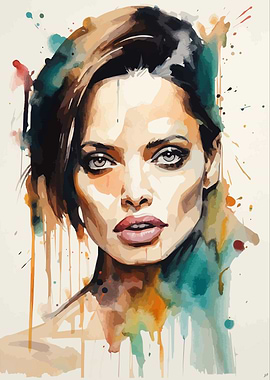 Angelina Jolie Painting