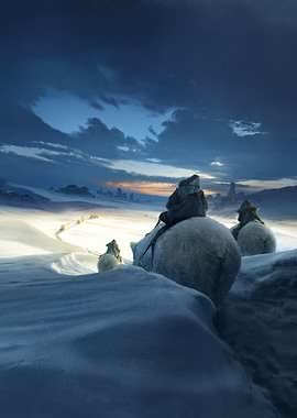 Remnant in the snow dunes