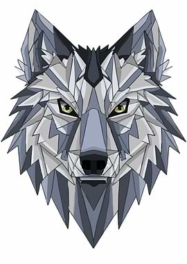 Modernized Wolf Portrait