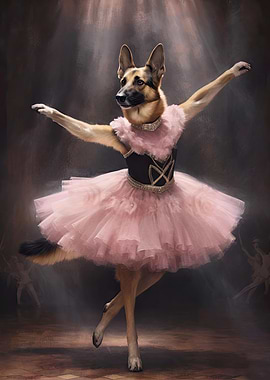 German Shepherd Ballerina