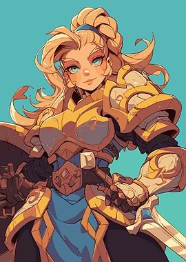 Cartoon Paladin Girl