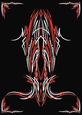 Retro Floral Pinstriping