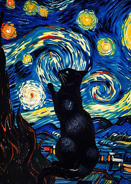 starry night cat