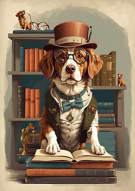 Smart Brittany Spaniel Dog