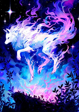 Magic Wolf Painting