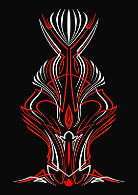 Retro Floral Pinstriping