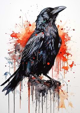 Ravens Watercolor