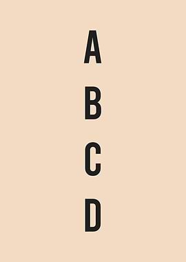 A B C D