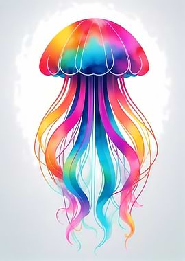 Geometric Color Jellyfish
