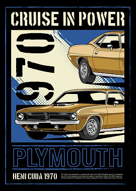 Hemi Cuda Muscle Car
