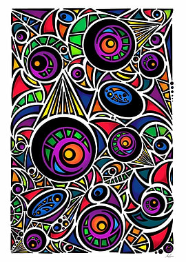 Colorful Geometric Blue