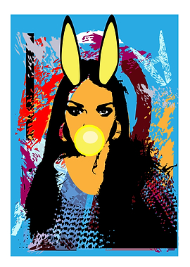 Beautiful girl with bunny