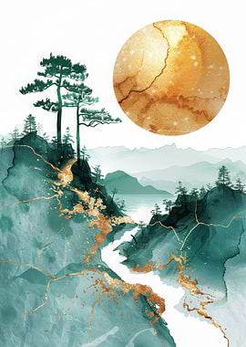 Landscape Green Gold