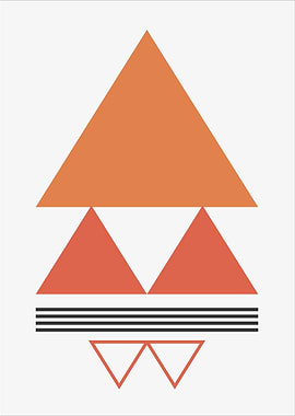 Bauhaus orange triangles r