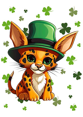 Serval Cat Saint Patrick