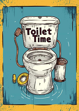 Toilet time Pop Art Design
