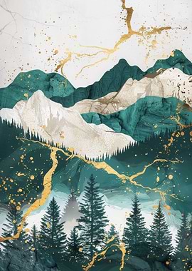 Nature Green Gold Decor