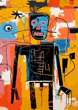 Figure Basquiat Style Art