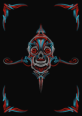 Retro Skull Pinstriping