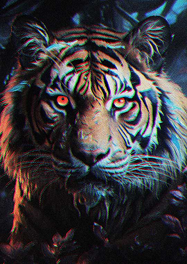 Neon Horror Tiger