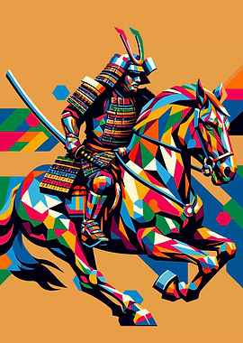 Samurai riding horses