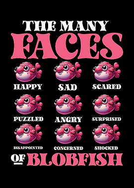 Funny Blobfish Poster