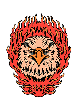 burning eagle tattoo