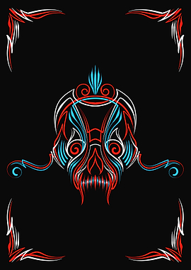 Retro Skull Pinstriping